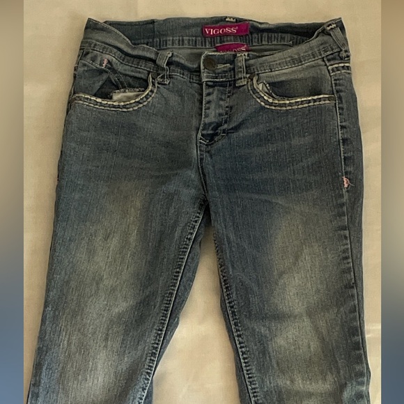 Vigoss Women's Classic Blue flair Leg Jeans - Picture 2 of 8